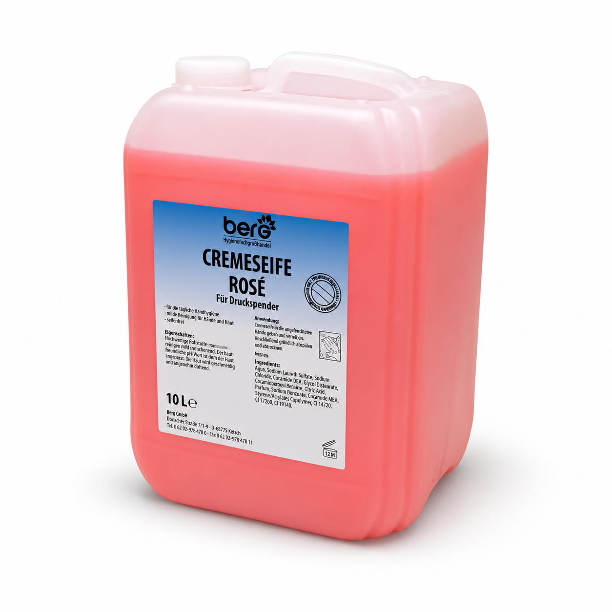 Berg Seifencreme rosa, 10L Kanister