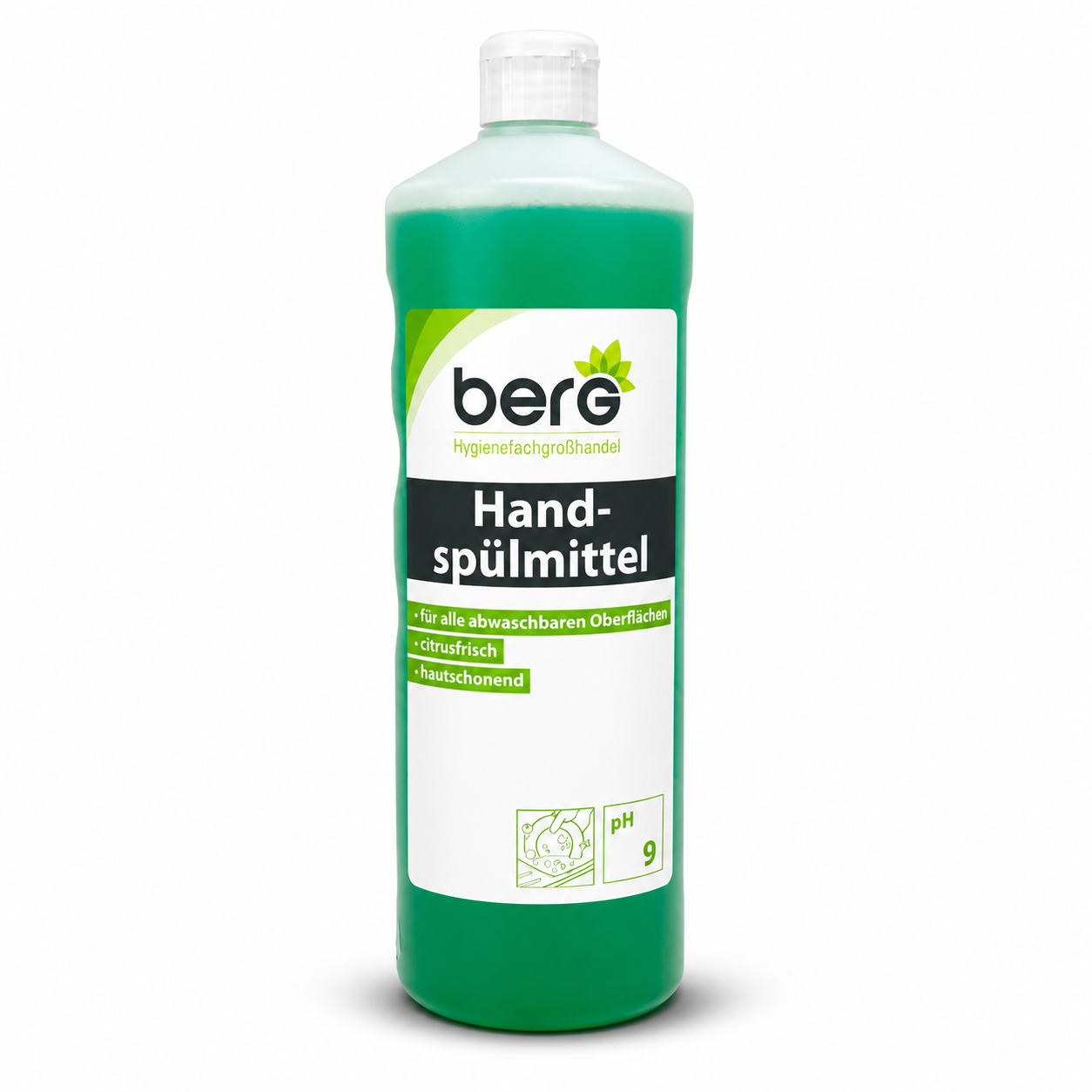 Berg Spülmittel Citrus, 1 L Flasche (grün)