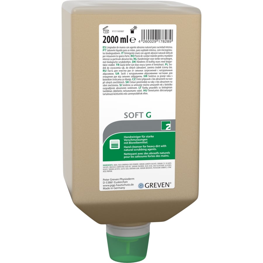 GREVEN® SOFT G Pastöser Handreiniger, 2 Liter Varioflasche