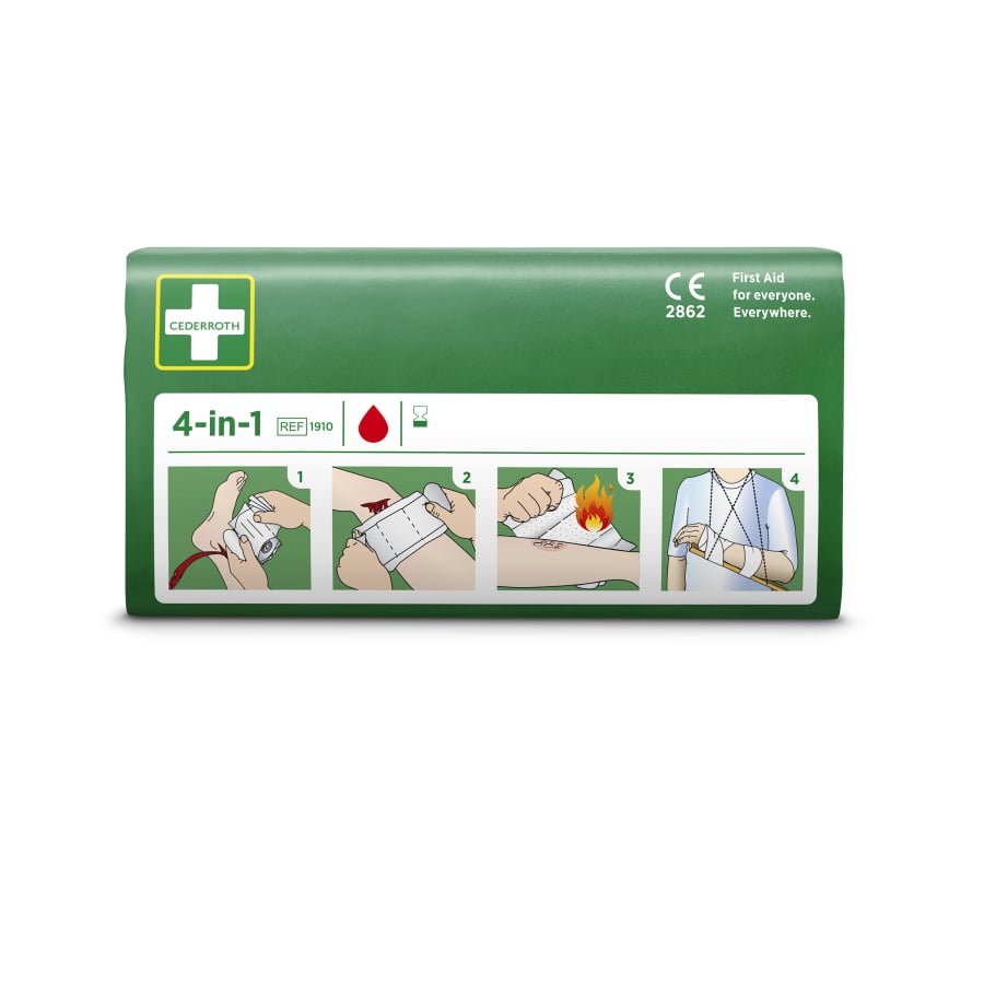 Cederroth 4-in-1 Blutstiller Wundverband Set, 1 Set