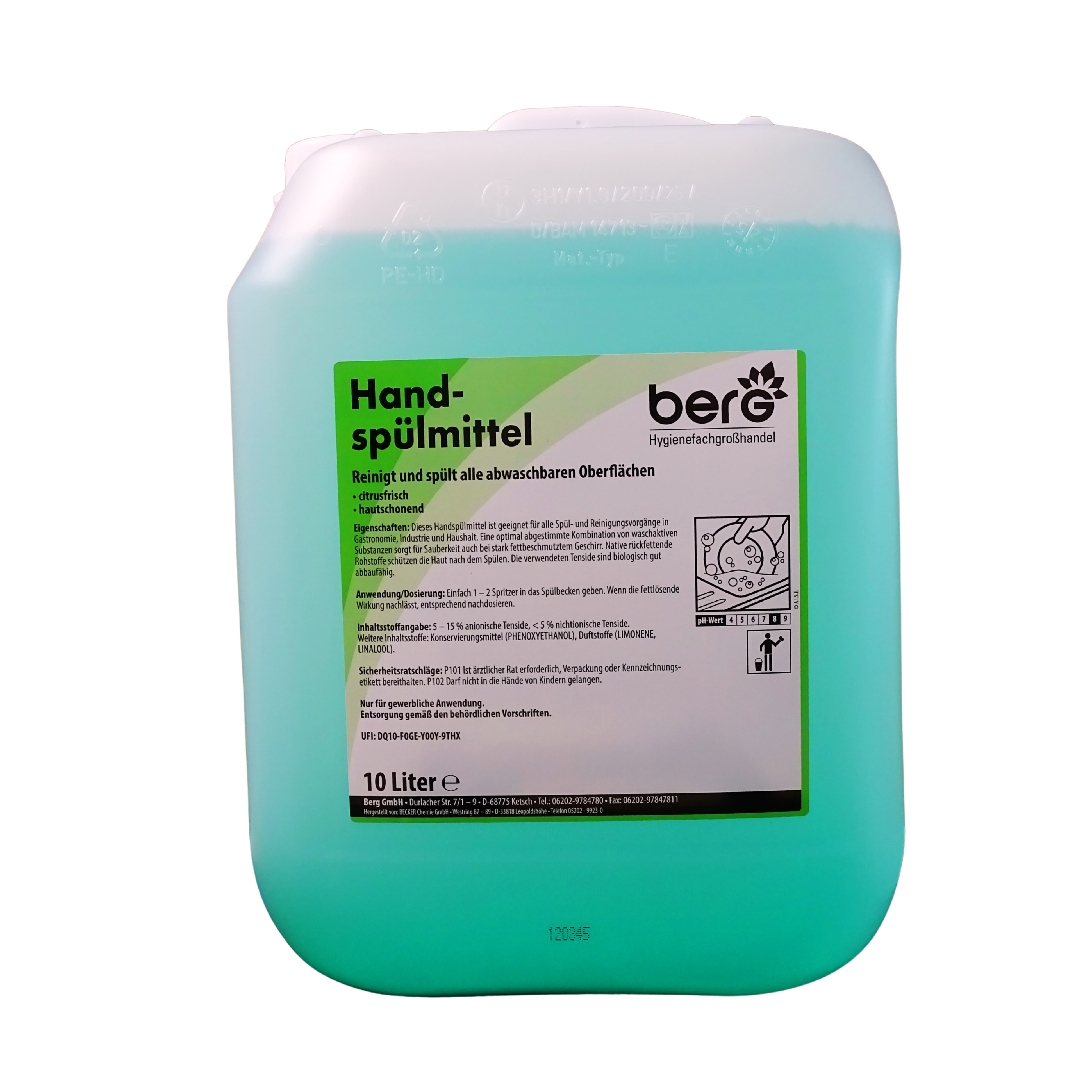 Spülmittel Berg Citrus 10 L (grün)