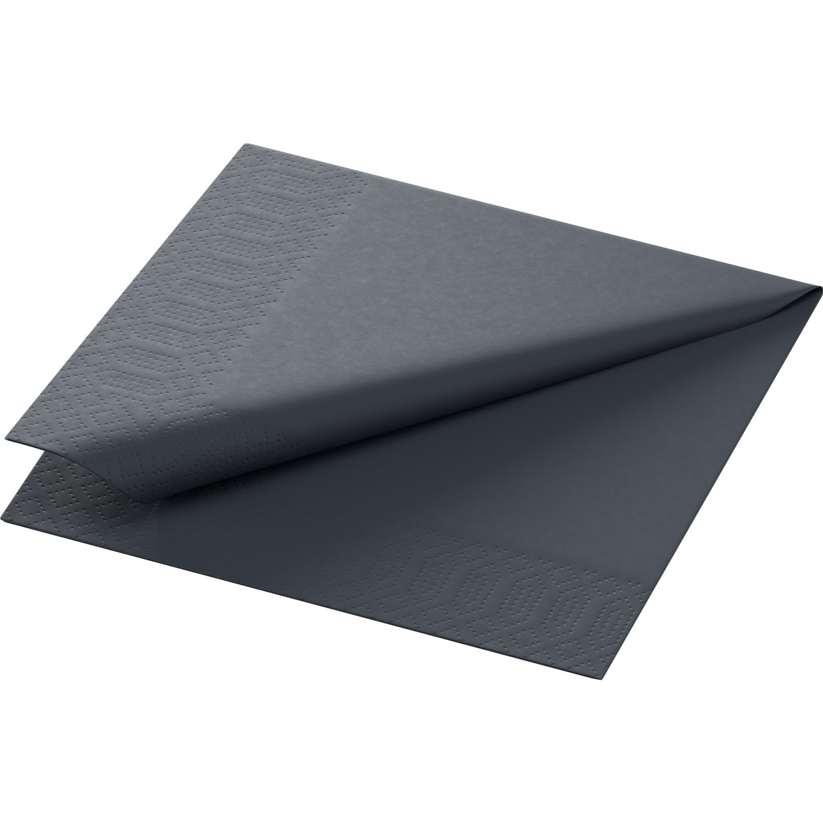 Serviette Tissue Schwarz 24x24 cm 3lagig 1/4 Falz 250 Stück