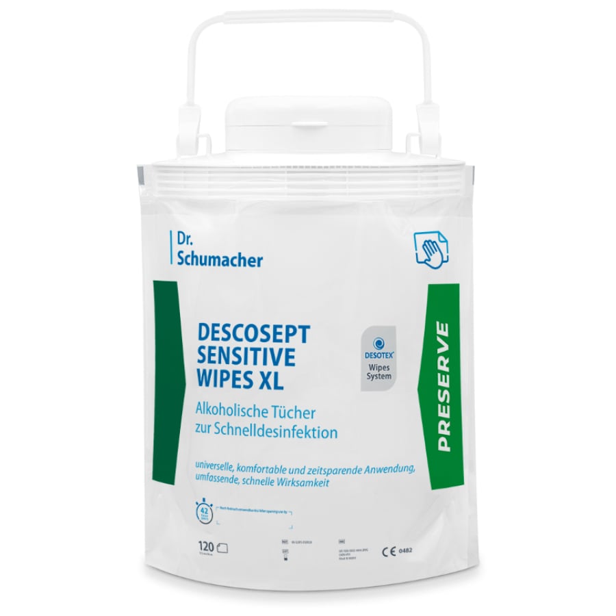 Descosept Sensitive Wipes XL Schnelldesinf. 120 Tücher-Spender