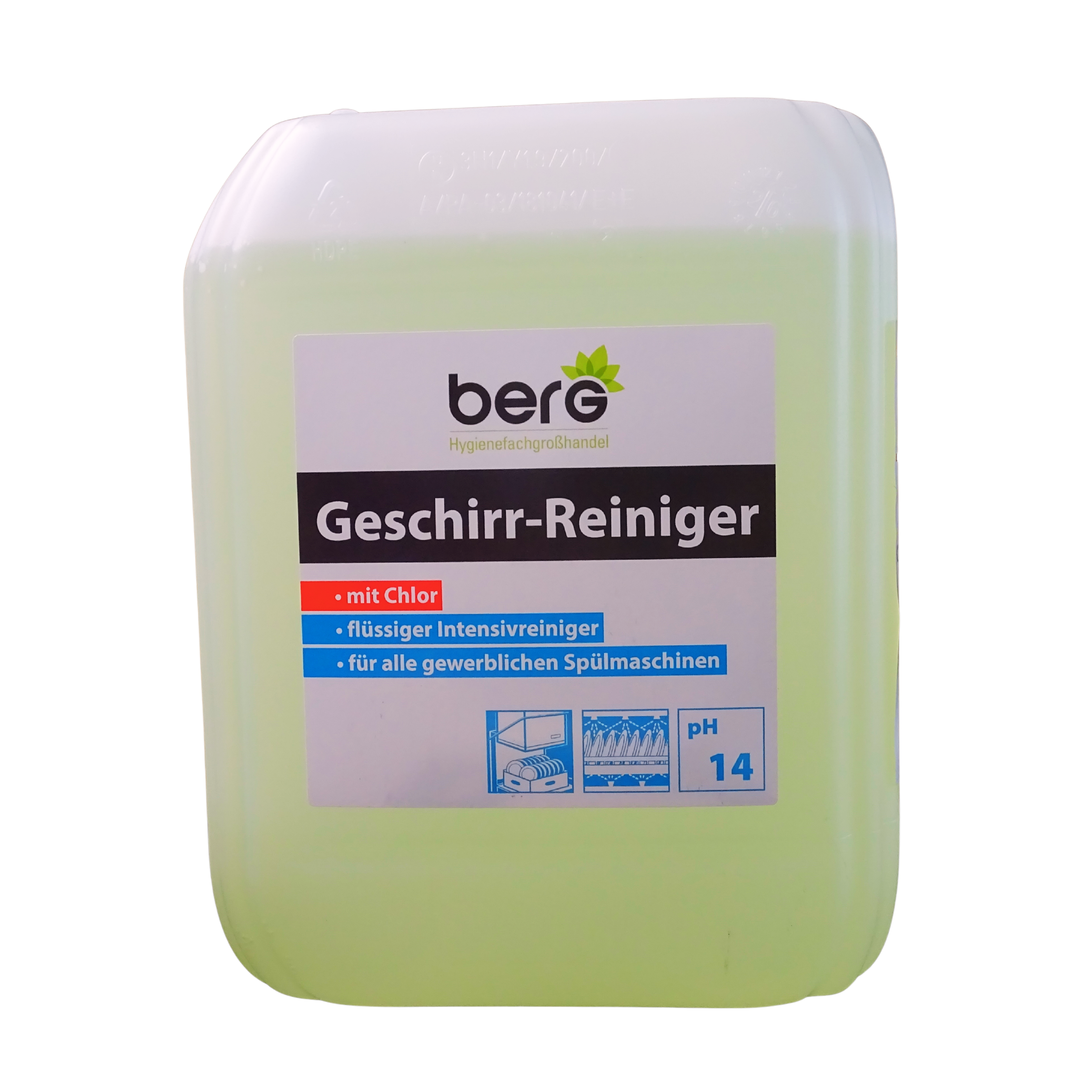 Berg GSM Intensiv-Reiniger flüssig –mit Chlor– für Geschirrspülmaschinen 12kg